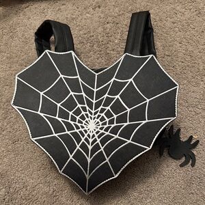 Mad Engine Halloween SPIDERWEB HEART Purse Bag mini Backpack /Spider Zip Pull